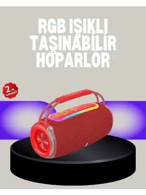 20w Kablosuz Bluetooth Hoparlör Rgb Işık Efektli Usb/sd/aux Destekli
