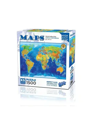 22043 PUZZLE 1500 World Political Map