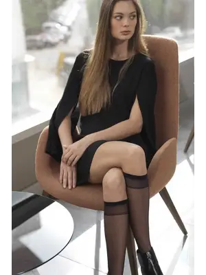 Siyah İnce Dizaltı Çorap 20 Denye 24 Adet