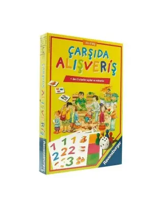 Omarı Renkli ve Eğlenceli Çarşı Alışverişi Puzzle Seti