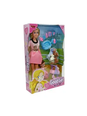 Omarı 29 cm Anne Kız Pet Shopta Bebek Oyuncak Seti