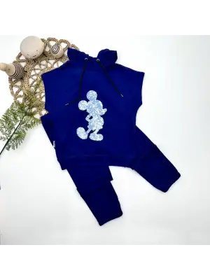 Trend Kapşonlu Mickey Desenli Çocuk Takımı
