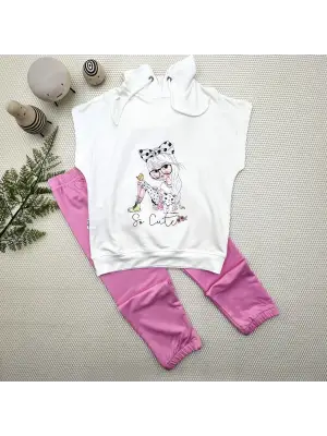 Sevimli Kapşonlu Çocuk Takımı