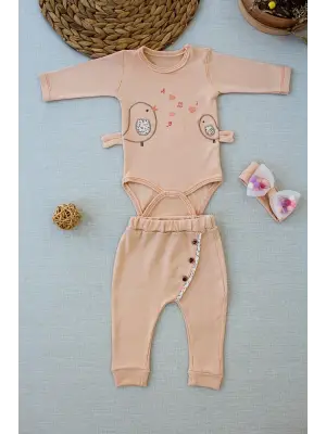 Feminen Nakışlı Uzun Kollu Bebek Takımı