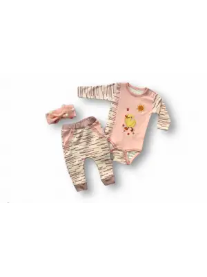 Şık Şapkalı Uzun Kollu Bebek Takımı
