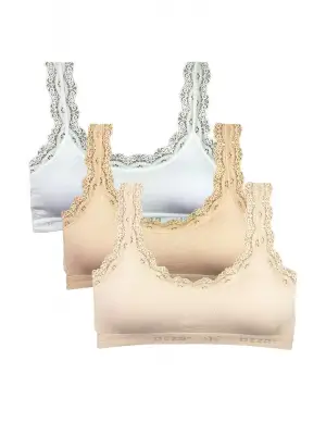 Omarı Rahatlık ve Şıklığı Bir Arada Sunan Dantel Nakış İşlemeli Bambu Kadın Büstiyer