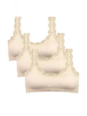 Omarı Dantel Nakışlı Bambu Kadın Büstiyer Seti