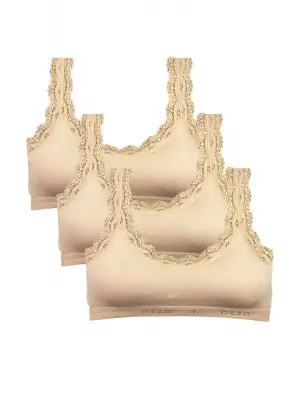 Omarı Şık Dantel Nakışlı Bambu Kadın Büstiyer