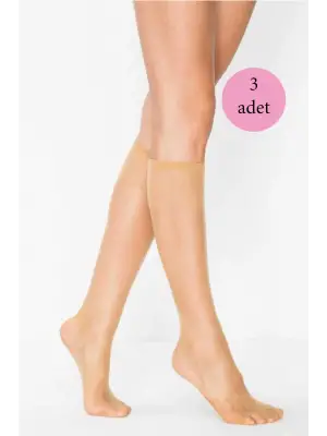 Omarı Parlak Diz Altı Denye Çorap Seti