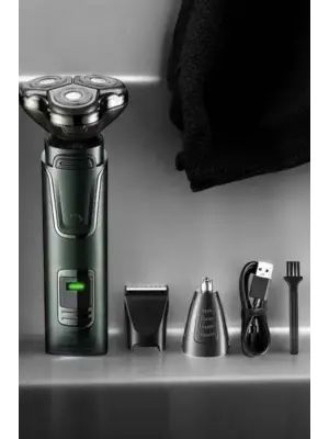 3 Başlıklı Profesyonel Saç Ve Sakal Bakım Seti Vücut, Burun Ve Kulak Tüy Alma