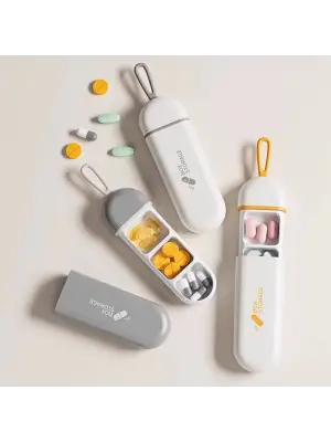 3 Bölmeli Taşınabilir Seyahat Tipi Hap Saklama Kutusu İlaç Saklama Kutusu