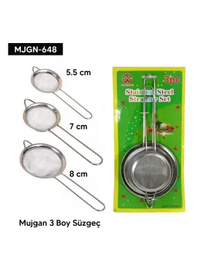 3 Boy Süzgeç Seti