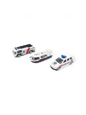 3lü İş Makinaları Road Seti - Die Cast - DS044 - Ambulans