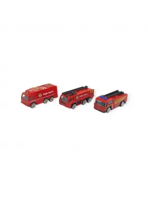 3lü İş Makinaları Road Seti - Die Cast - DS044 - İtfaiye