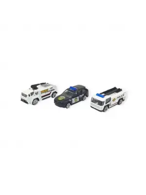3lü İş Makinaları Road Seti - Die Cast - DS044 - Polis