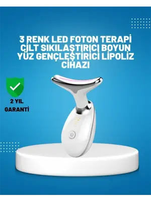 3 Modlu Boyun Ve Yüz Bakım Cihazı – Ems, Temizleme, Sıcak Masaj Ve Renkli Işık Terapi Özellikli