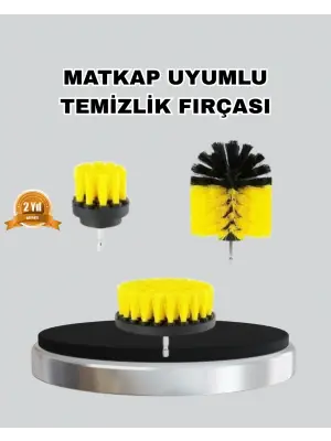 3 Parça Matkap Fırça Temizlik Seti – Her Yüzey İçin Güçlü Ve Pratik Çözüm