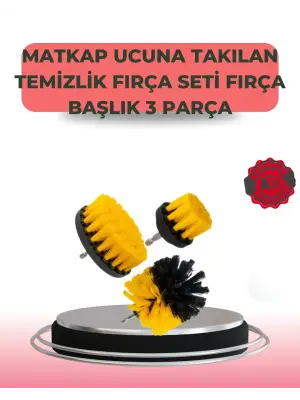 3 Parça Matkap Ucu Temizlik Fırçası Dayanıklı Naylon Kıllı