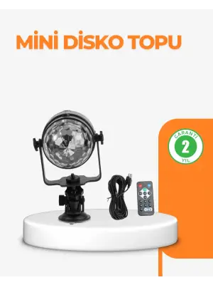 3 Renk 7 Mod Döner Disko Topu Işık