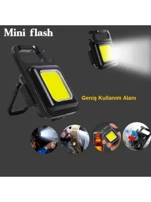 30 Ledli  Mıknatıslı Mini Anahtarlık Flash Kamp Lambası