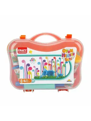 30990 Crafy Çantalı Oyun Hamuru Seti 200 g 20 Parça - Turkuaz