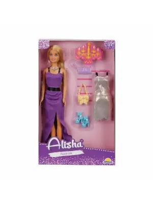 3393 SUN-RST-SIS Minik Alisha Yedek Kıyafetli Bebek Set 29 cm - Sunman