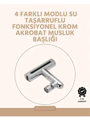 360° Dönüşlü Su Akışı Başlığı | 4ü 1 Arada Kullanım