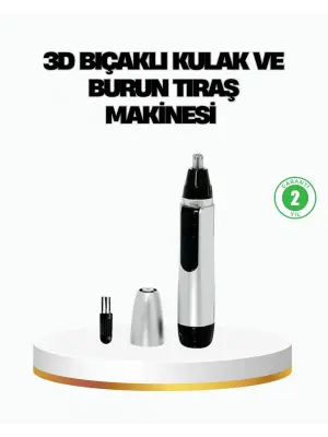 3d Bıçaklı Burun Ve Kulak Tıraş Makinesi Pil İle Çalışan Taşınabilir Model