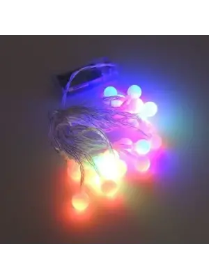3m 20 Led Beyaz Top Rgb Işık Pilli 2 Kademeli