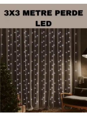 3x3 Led Şelale Perde Işık Kutlama Ve Dekor Aydınlatması