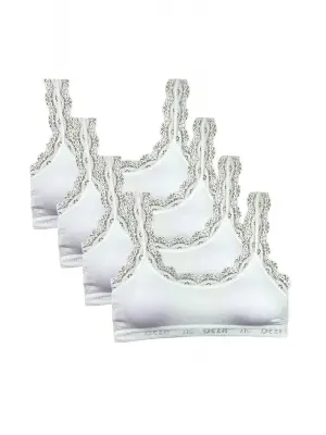 Omarı Dantel Nakış İşlemeli Bambu Kadın Büstiyer