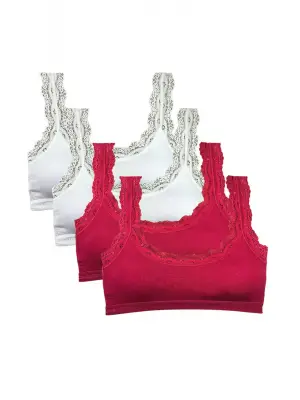 Omarı Elegan Dantel Nakışlı Bambu Kadın Büstiyer Seti