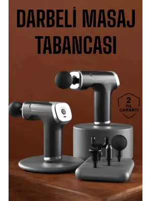 4 Başlıklı Darbeli Şarjlı Masaj Aleti Tabancası Kablosuz