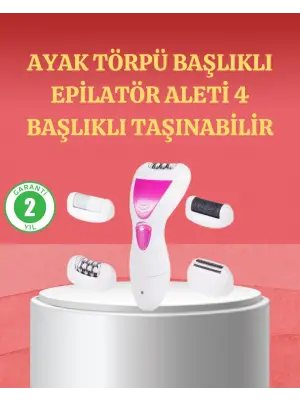 4 Başlıklı Kablosuz Şarjlı Epilasyon Cihazı