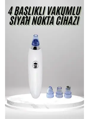 4 Başlıklı Pilli Vakumlu Siyah Nokta Temizleyici Akne Ve Sivilce Önleyici