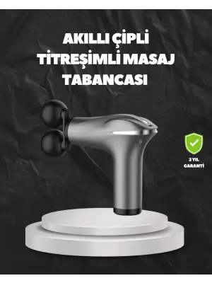4 Başlıklı Şarjlı Masaj Tabancası Bel Sırt Boyun Bacak Kas Rahatlatıcı