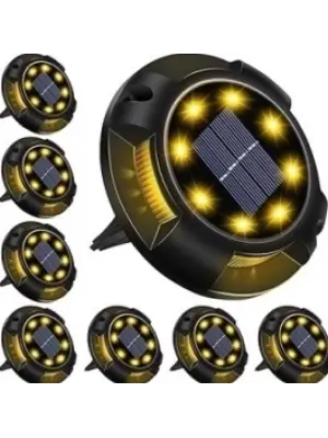 4lü Solar Panelli Kazıklı Zemin Solar Ledi 8+4 Led Gün Işığı