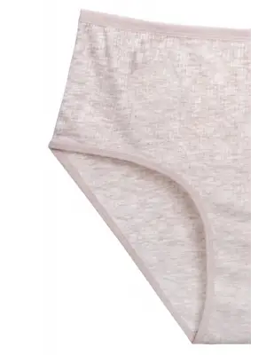 4lü Yeni Seri Renkli Yüksek Bel Fitilli Ribana   Külot Kahve