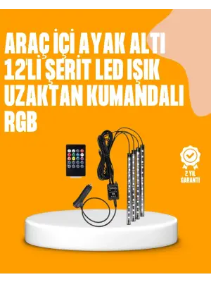 4 Parça Rgb Led Araç İçi Aydınlatma Sistemi