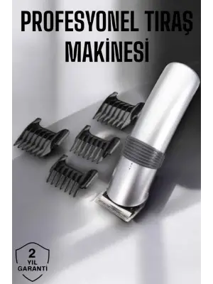 4 Taraklı Taşınabilir Profesyonel Saç Ve Sakal Kesme Tıraş Makinesi