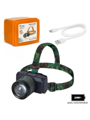 4200 Lümen Şarjlı Sensörlü Göstergeli Kafa Lambası  Wt-719
