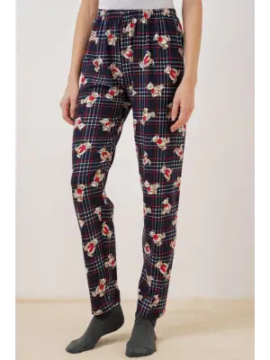 Lacivert Desenli Pijama Altı Kadın Giyim