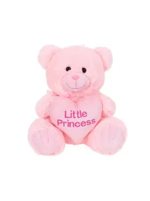 4763 Peluş Ayı Prens ve Prenses Kalpli Ayı 45 cm