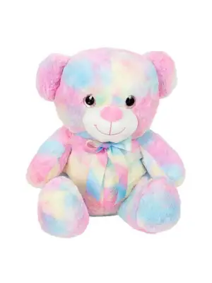 4771 Gökkuşağı Renkli Peluş Ayı 45 cm -Sunman