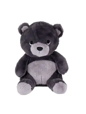 Omarı Yumuşak Peluş Oturan Ayı Gri