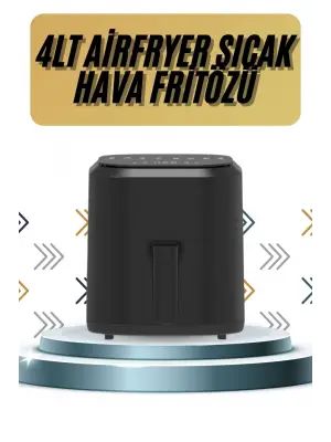 4l Airfryer Hazneli Hava Fritözü Yağsız Fritöz Taşınabilir Fırın İşlevi Gören Pratik