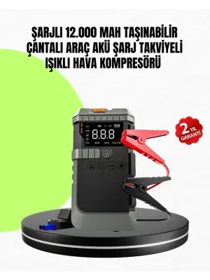 4’ü 1 Arada Powerbank Özellikli Araç Akü Şarj Takviye Cihazı