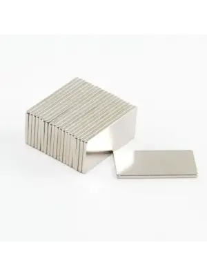5 Adet 15x10x1.5 Mm Köşeli Neodyum Mıknatıs N35 Magnet Dayanıklı Nikel Kaplama