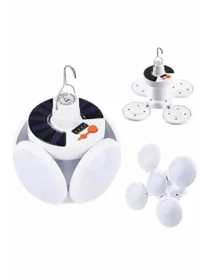 5 Kanatlı Bahçe Aydınlatma Led Askılı Solar Güneş Enerji Usb Sarjlı