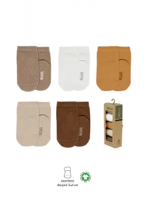 5li Penye Soket Kutulu Basic Çorap 10131 Bej
